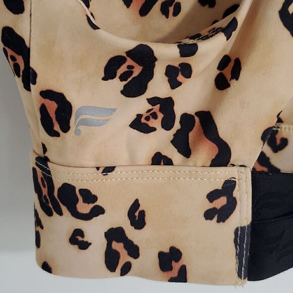 Fabletics Desert Leopard On-The-Go Midi Medium Impact Sports Bra Small - Picture 3 of 10